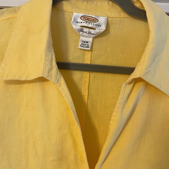 Talbots Yellow Linen Blazer - Picture 3 of 7